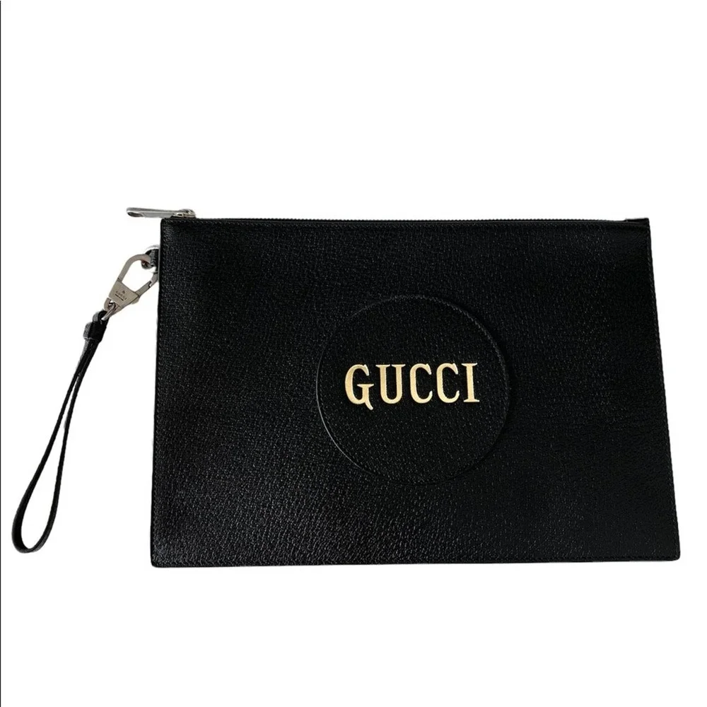 NEW!!! Gucci black clutch unisex style 100% Authentic - Picture 1 of 6